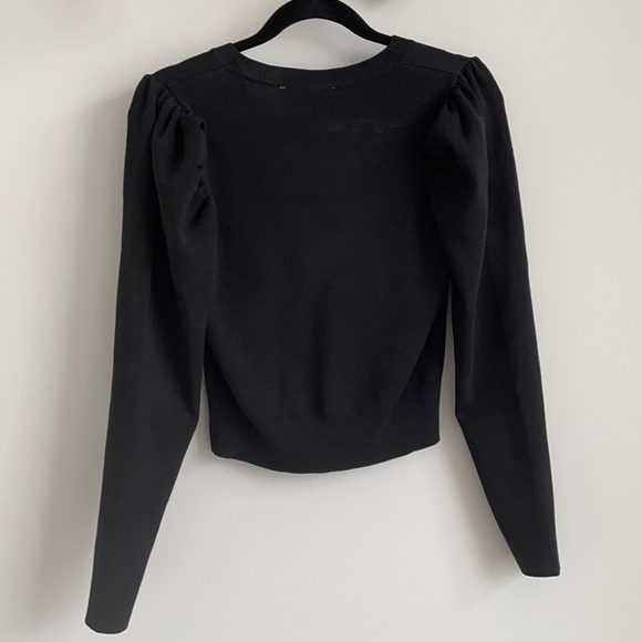 Zara puff sleeve cardigan with pearl button detail - Picture 2 of 5